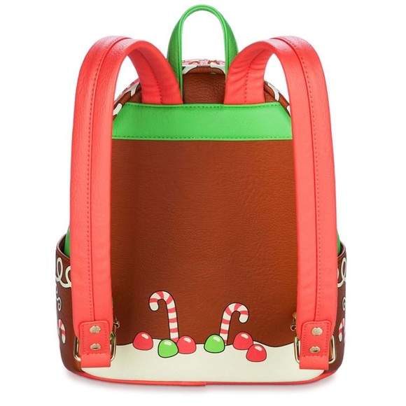 Loungefly Disney Parks Gingerbread Mini Backpack - Red and Brown - Picture 2 of 4
